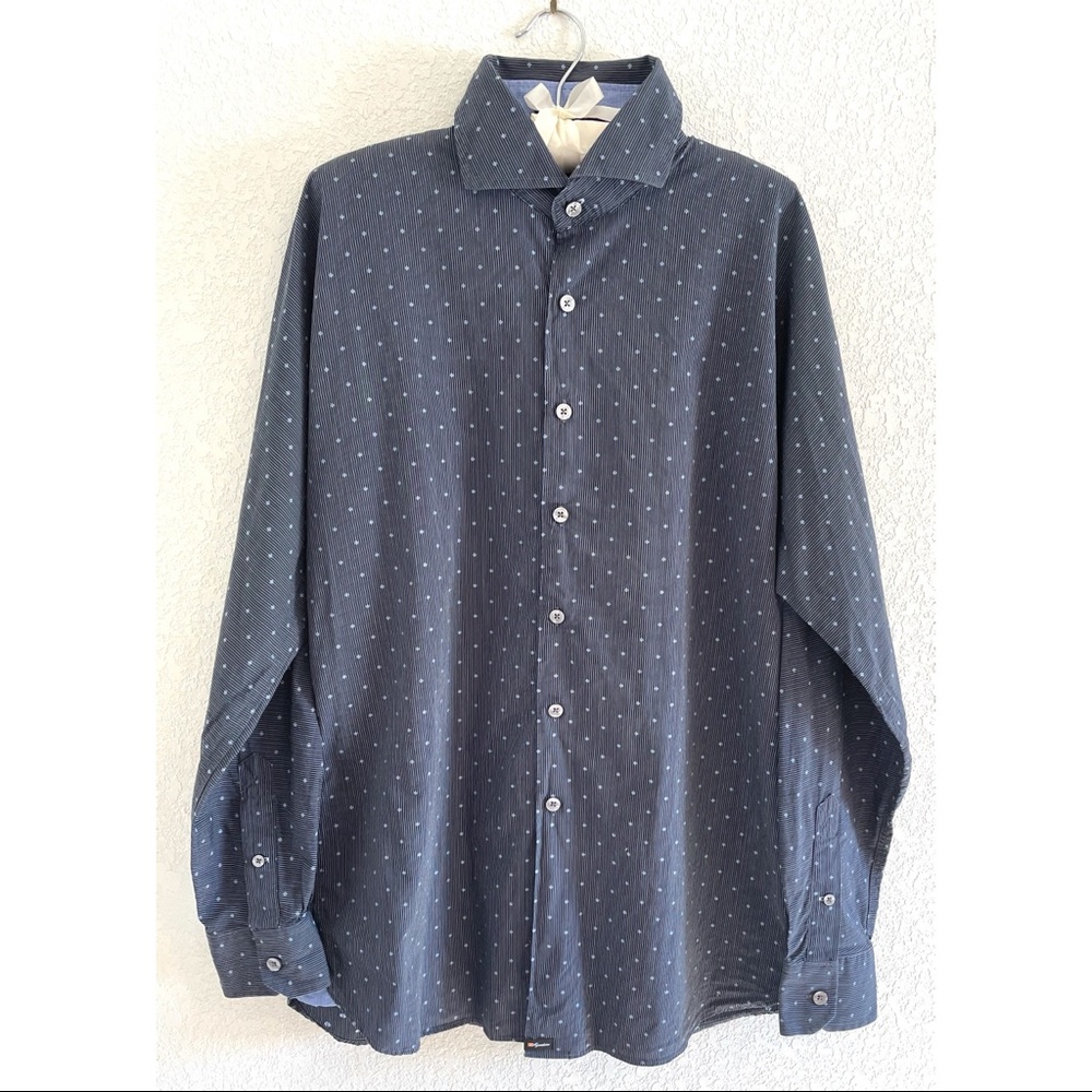 XMI Signature blue button down men’s shirt large